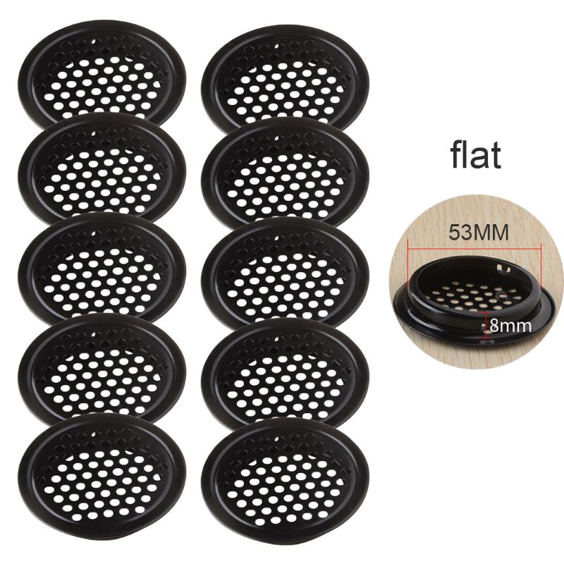 Garderobe Kast Mesh Gat Rvs Louvre Air Vent Ventilatie Cover Set G8TB: Flat-53mm