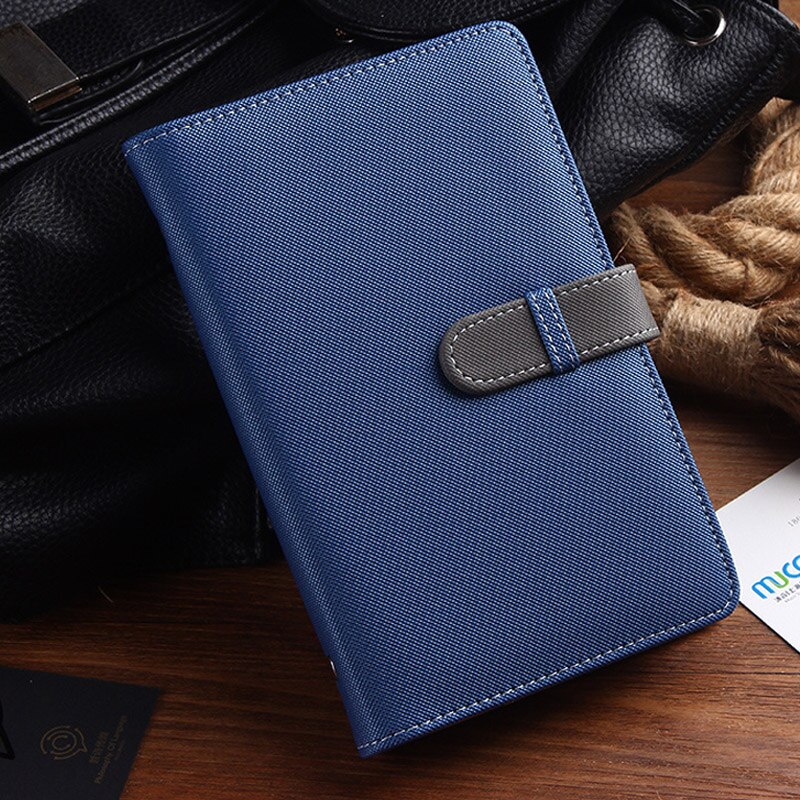 PU Leather Business Card Book Holder Journal Business Card Organizer Name Card Book Holder - Hold 300 Cards Black