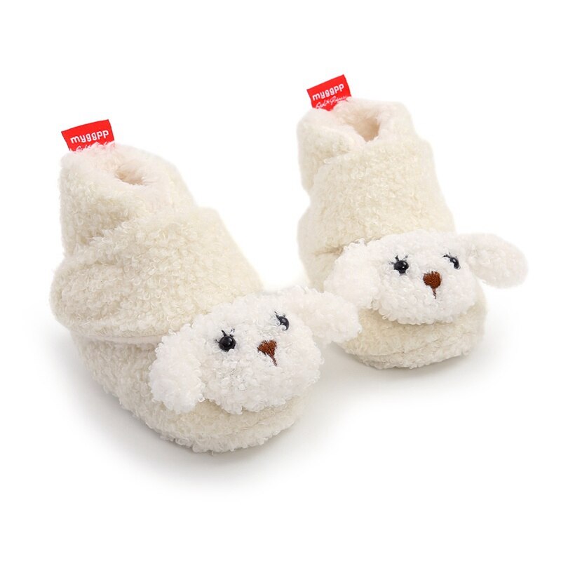 Zapatos cálidos de invierno para bebé recién nacido, calzado infantil de piel para niño y niña, zapatos antideslizantes de suela blanda para niño pequeño, botas: W / 7-12 meses
