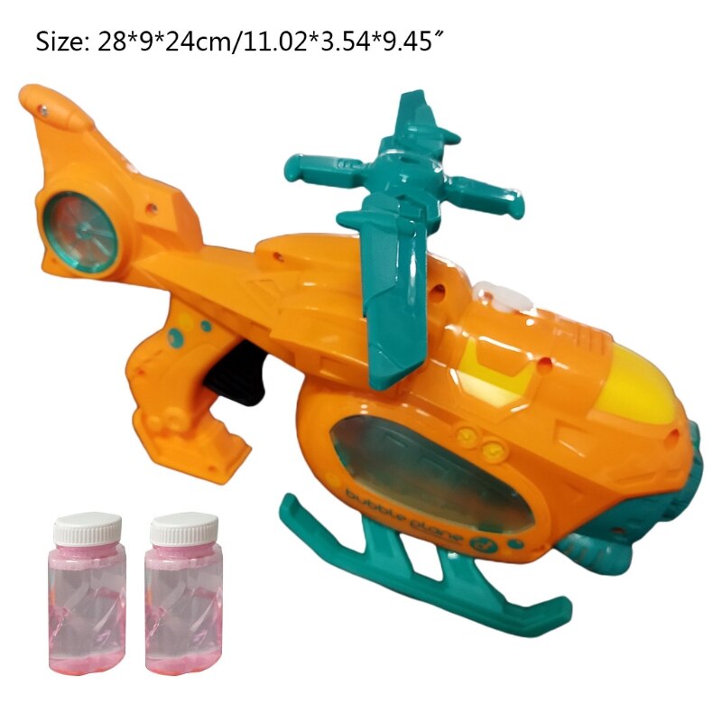 Elektrische Vliegtuig Bubble Machine Muziek Verlichting Speelgoed Automatische Bubble Maker Kids