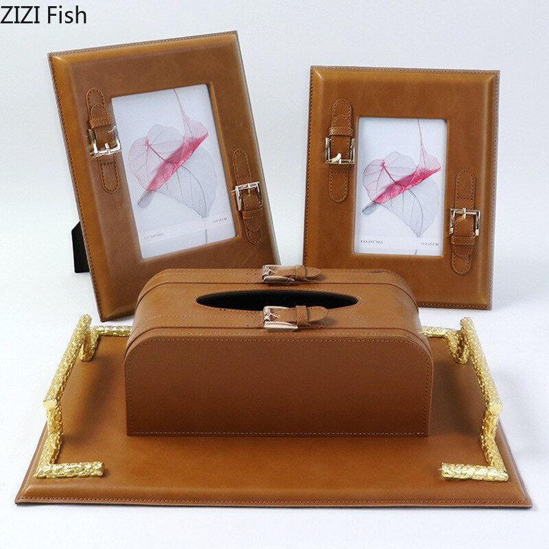 Lather Frame Brown Weave Leather Photo Frame Minimalist Frames ... – Grandado