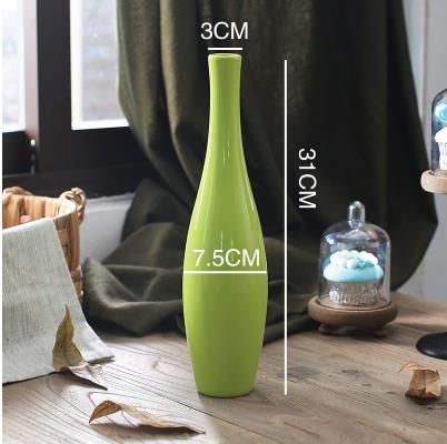 small fresh ceramic vase, European-style ceramic crafts, home office desktop decoration ,