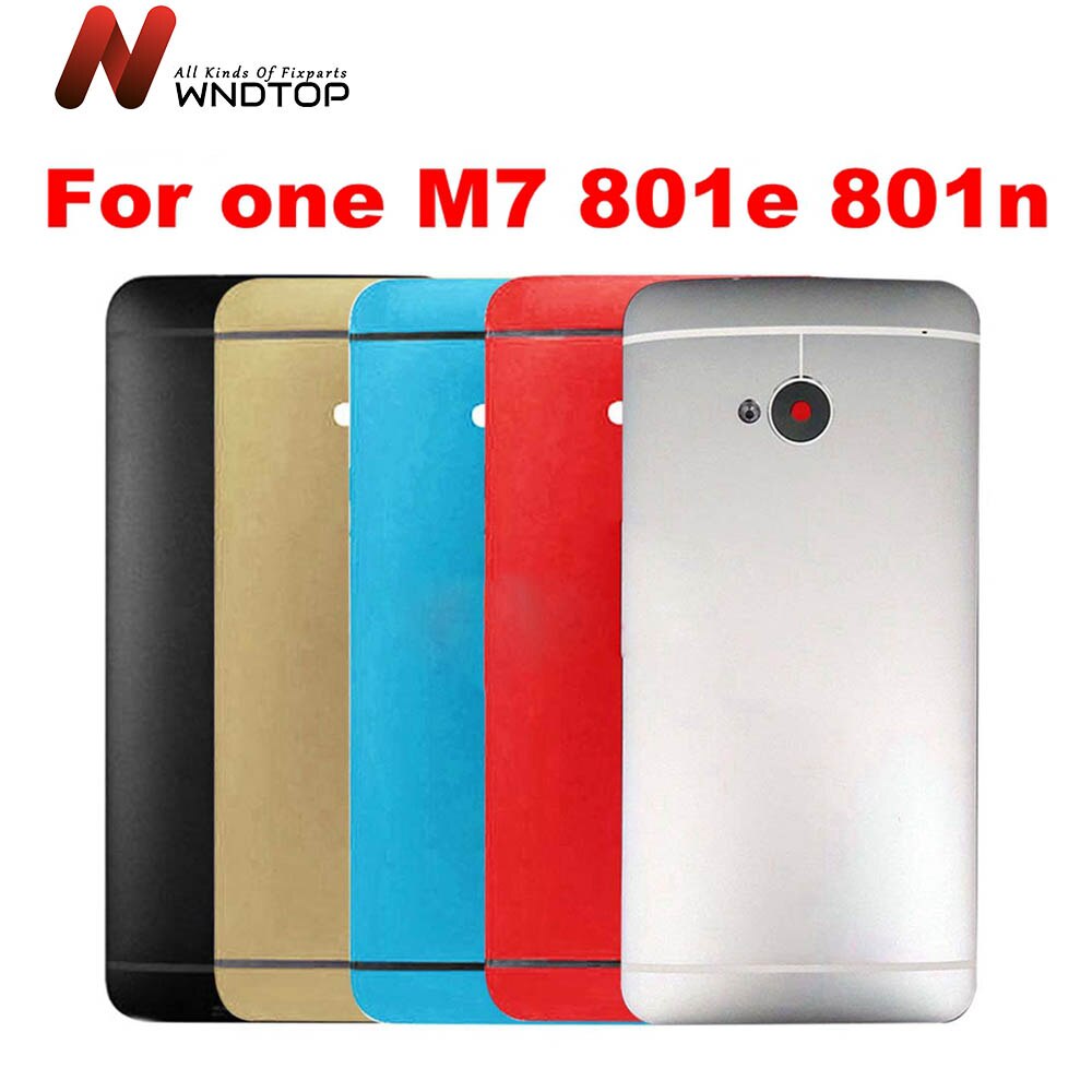 For HTC M7 Battery Cover Door Back Housing Rear Case With side button For HTC ONE M7 M8 Battery Door with NFC Replacement Parts