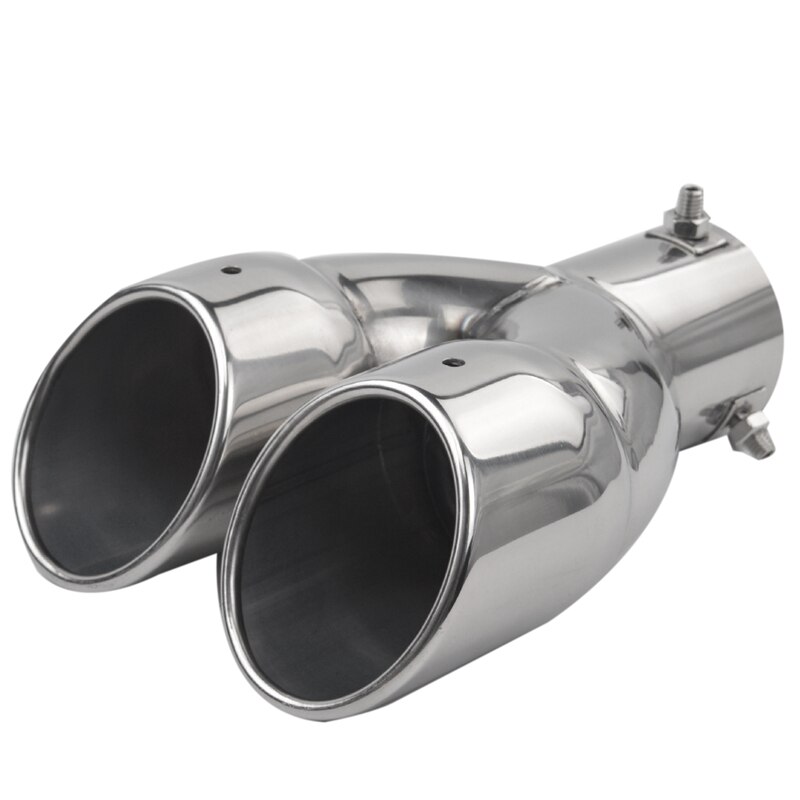 Automobile Universal 63Mm One Minute Two Exhaust Pipe Tail Throat