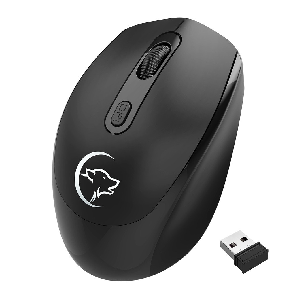 Rechargeable 2.4G Wireless Mouse Metal Noiseless Silent Click Optical Low noise Ergonomic Computer Silent PC Laptop Mouse