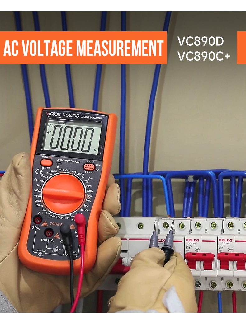 Multimètre numérique haute précision VICTOR VC890C multimètre numérique universel automatique Compact et facile à utiliser
