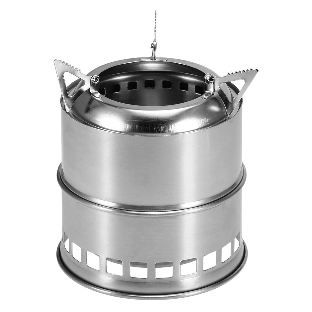 Poêle à bois pliant, cuisine en plein air, brûleur à bois avec plateau à alcool et filet de gril, réchaud de Camping pour barbecue, pique-nique, randonnée: Stove only