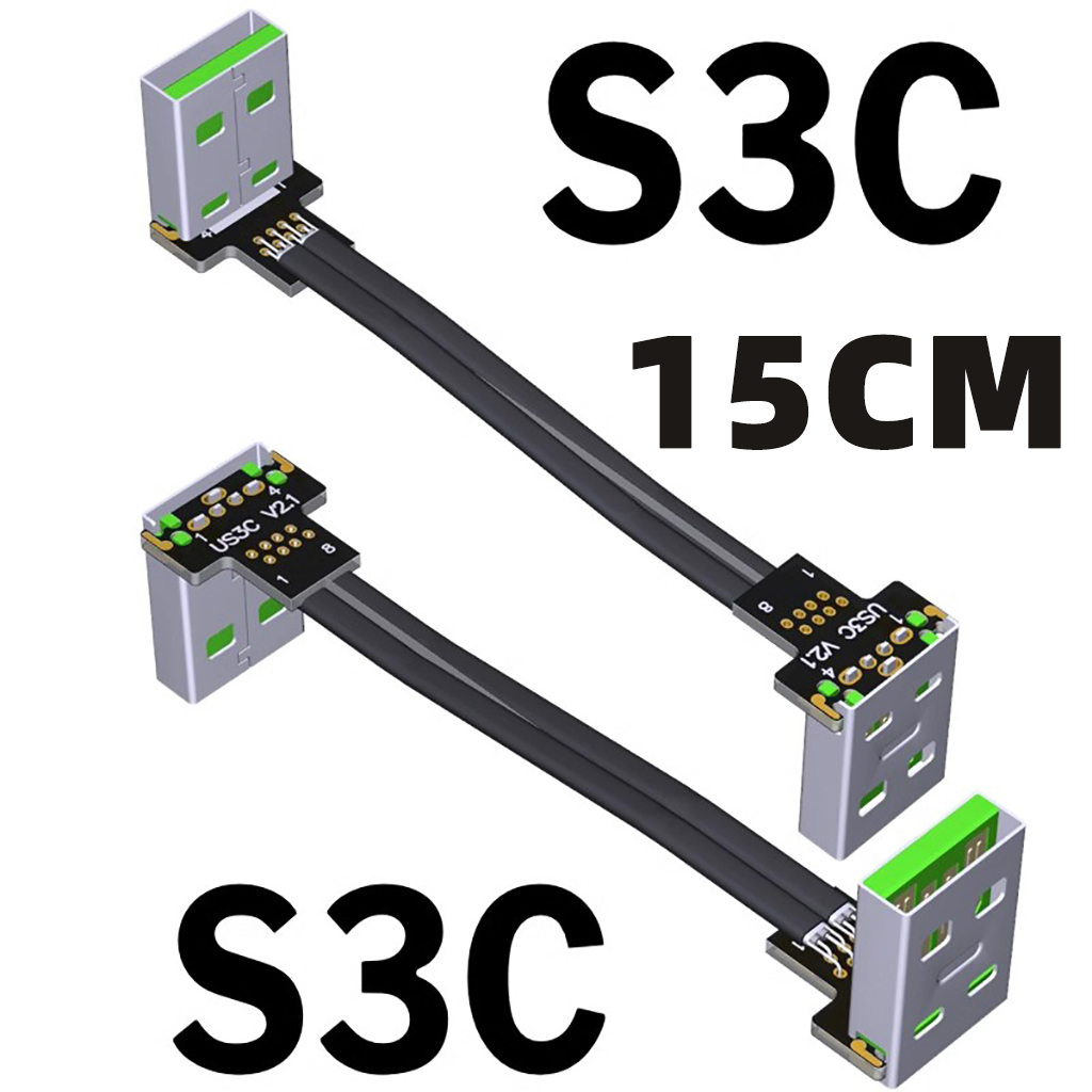 Usb 2.0 typ a till typ a förlängningskabel hane hona usb 2.0 förlängare typ-c anslutningssladd 90 ° vinklad strömförsörjningskabel datakabel: Röd / 1.8m