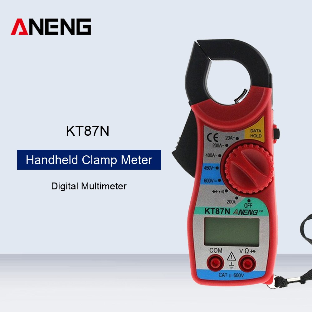 ANENG KT87N AC DC Stroomtang Meter Elektrische Tester AC/DC Stroom Spanning Tester Digitale Multimeter Amper Klem Volt tester