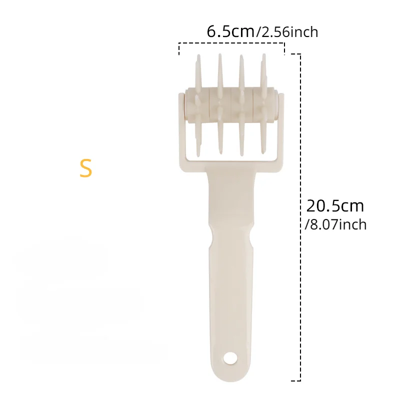 Pizza Roller Pin Pizza Koekjes Bakgereedschap Plastic Deegroller Gebak Pie Naald Wielen Cutter Naaimachine Brood Perforator: Light Grey