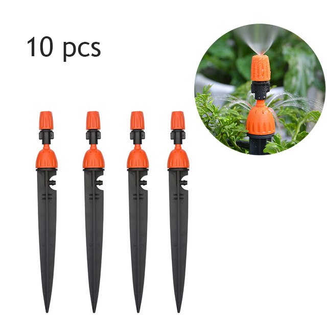 30m Automatic Micro Drip Irrigation System Garden Irrigation Spray Self Watering Kits with Adjustable Dripper: 10pcs