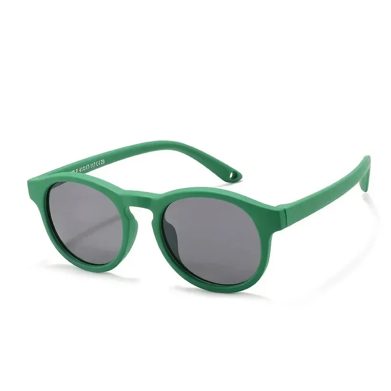 Modische erste Sonnenbrille für Babys mit Riemen, rund, flexibel, UV400, polarisiert, für Kleinkinder Ich bin ändern von 0–3 Jahren: Ingwer