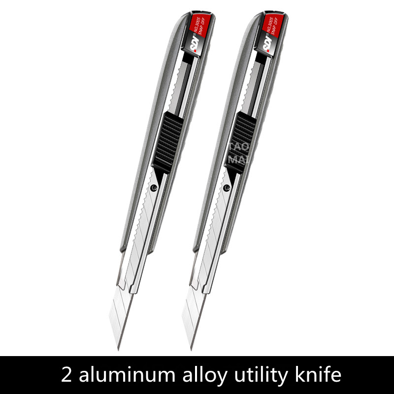 Aluminium Legierung Dienstprogramm Messer Schneiden Papier/Leder Gravur Multifunktionale Handwerk Messer Schreibwaren 30 Grad Scharf Winkel Klinge: 2 Messer