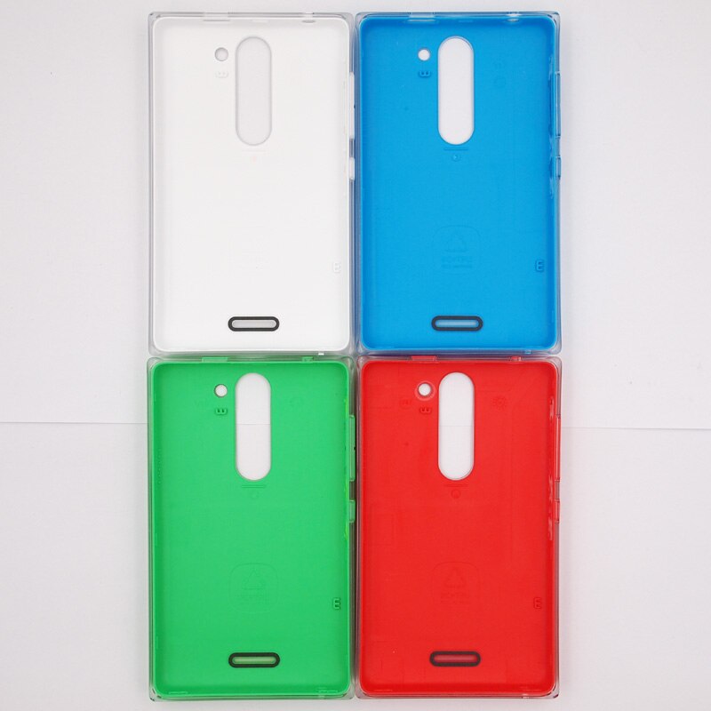 BaanSam Novo Colorido Tampa Traseira Porta Da Bateria Caso Da Habitação Para Nokia Asha 502 Com Botões De Volume De Energia