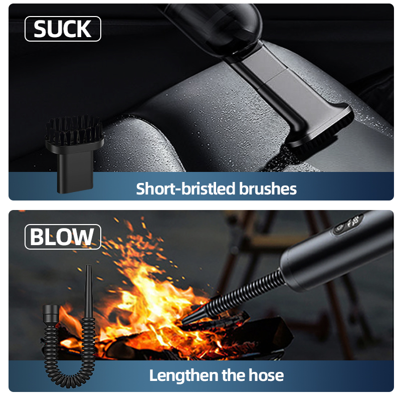 Autostofzuiger, draagbare draadloze handheld met 20000 Pa sterke zuigkracht - 2-in-1 stofzuiger en blazer voor auto, thuis, dierenharen