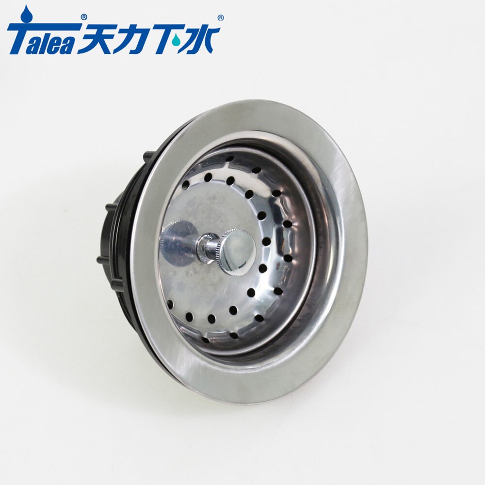 Talea 110mm Stainless Steel Basin Trap Drain Kit Waste Sink Drain Drainer Filter Kitchen Sink Drain Strainer Stopper Waste Plug