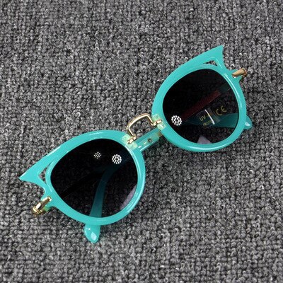 Koreaanse Mode Mannen En Vrouwen Baby Cat 'S Eye Zonnebril Uv-bescherming Kinderen Zonnebril Cross-Border Kids Zonnebril mode: Jelly green