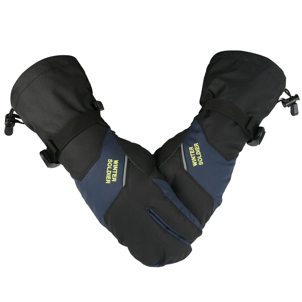 3 Vingers Waterdichte Winter Sneeuw Ski Wanten Mannen Vrouwen Zwart Roze Touchscreen Hand Bescherming Warm Skiën Snowboard Handschoenen