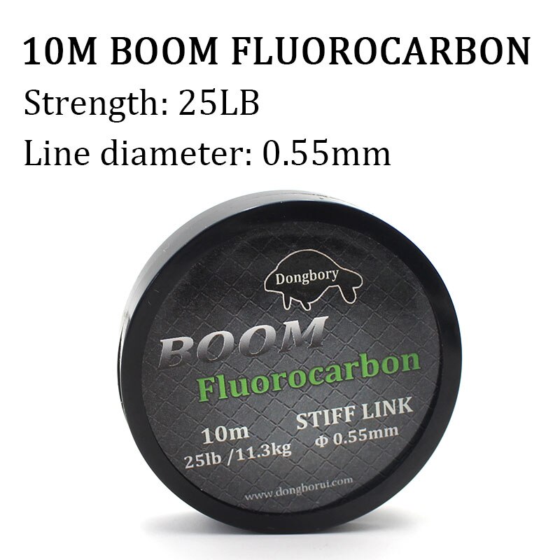 10m -bom fluorocarbon fiskesnøre til karperrig fremstilling af fisketilbehør + chod rig fiskeri crimp ærmer feeder karper grej: 25lb