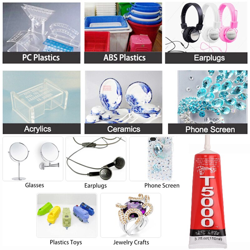 Super White 110ML T5000 Wood Craft Glue Jewelry Bead Rhinestone Textile Diamond T7000 T9000 B6000 B7000 Phone Display Adhesive