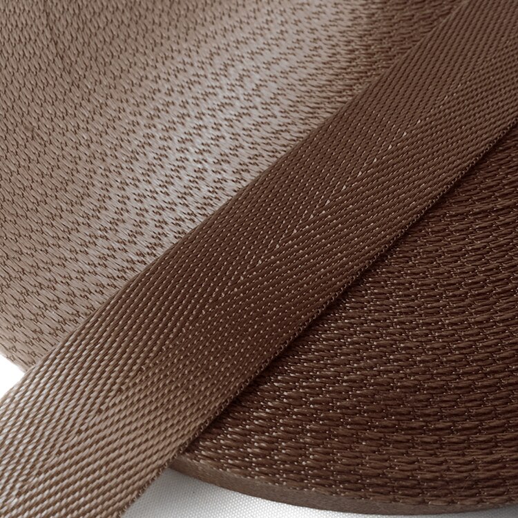 Sangle en Nylon de , 2 mètres, 1 "(25mm), sangle à chevrons, sac à dos, cerclage, sac à coudre, accessoires de ceinture: Nickel noir