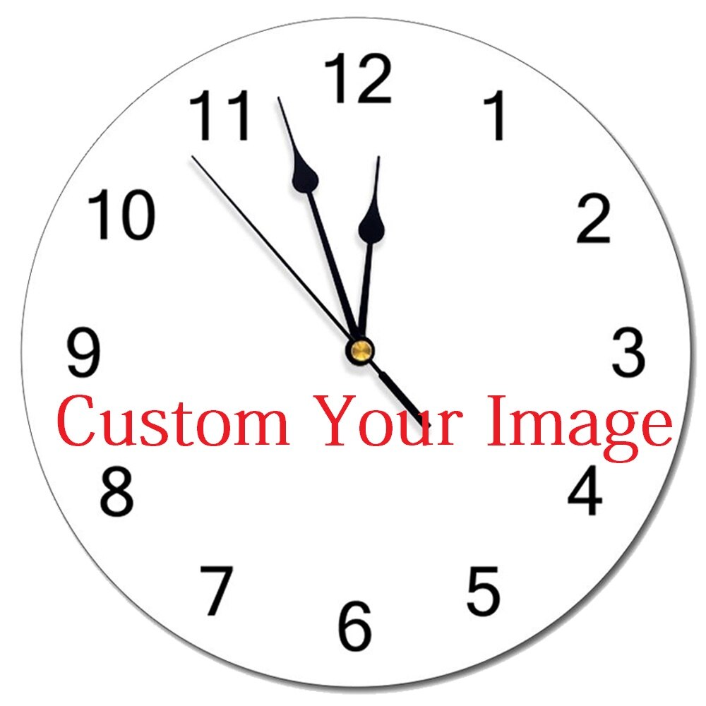 Round Wall-Clock Pet Dogs Pattern Numeral Digital Dial Mute Silent Non-Ticking Battery Operated Clocks Wall Deaor Art: DZSZ1153