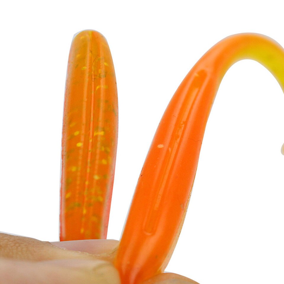 10pcs/lot 7cm 2g/ 1.7g soft bait sea fishing tackle wobbler jigging fishing lure silicone bait soft worm Hook Set and Tackle Box