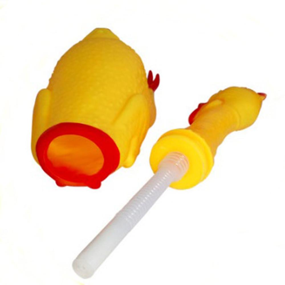 Filet rouge Section trompette hurlant poulet chien jouet criant poulet ventilation crachat criant poulet enfants jouets