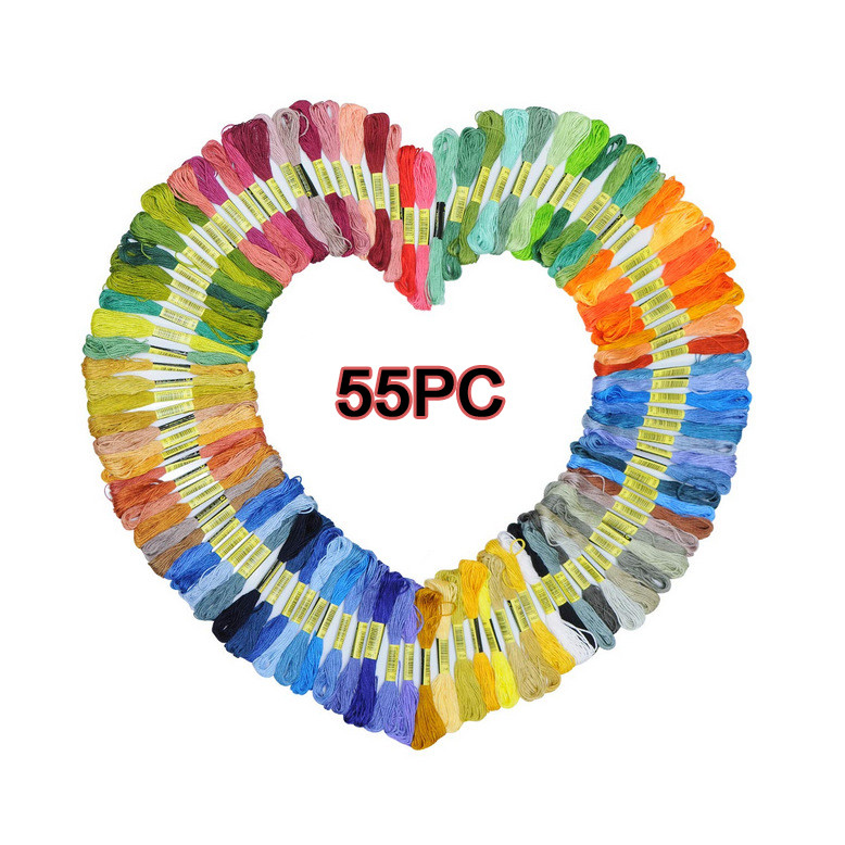 инструмент 105/55 pieces random Color DMC cross stitch embroidered cotton Sewing thread handmade tool Embroidery thread！: 55 colors