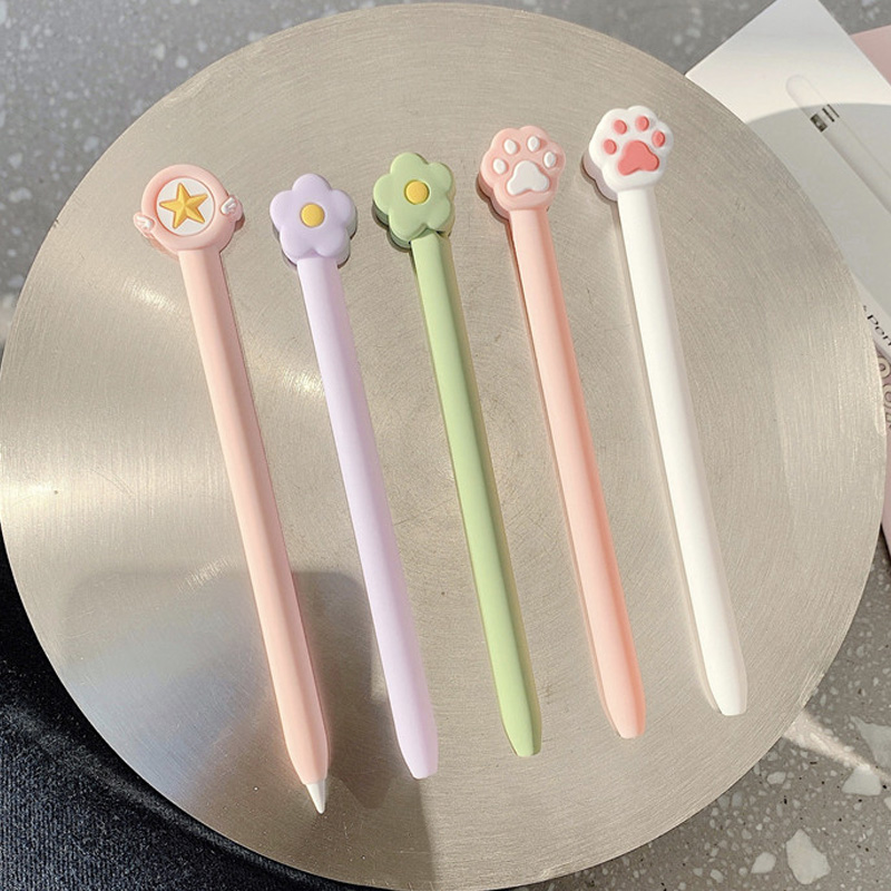 Cat Paw Tablet Protective Case for Apple Pencil 1 2 IPad Air 1 2 3 4 5 10.2 10.9 Pro 11 12.9 I Pad 10 9 8 7 6 Pen Silicone Cover