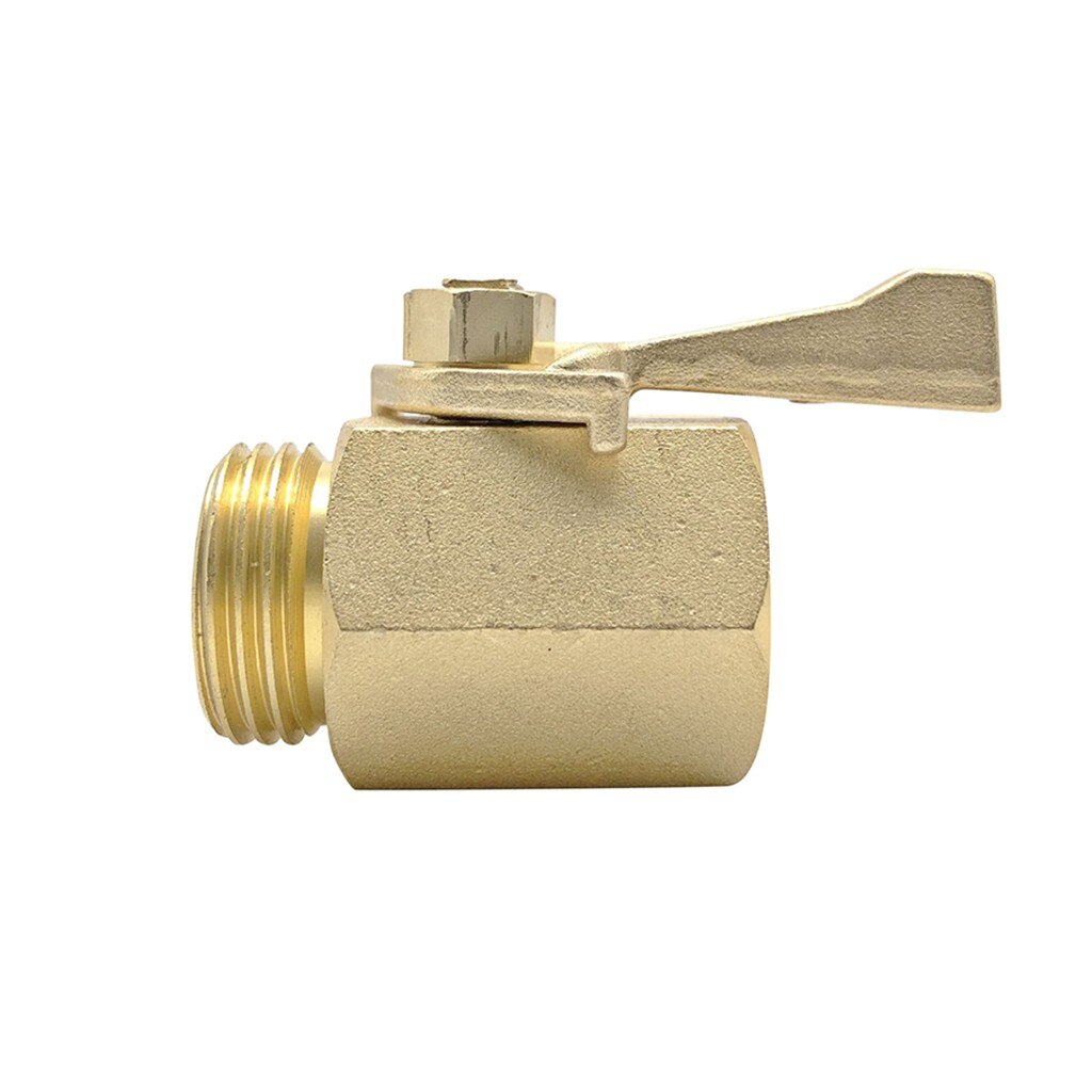 Super Heavy Duty 3/4 Inch Brass Water Shut Off Valve Outdoor Garden Hose Connector Accessories Fitting Pipe Connections Nozzle