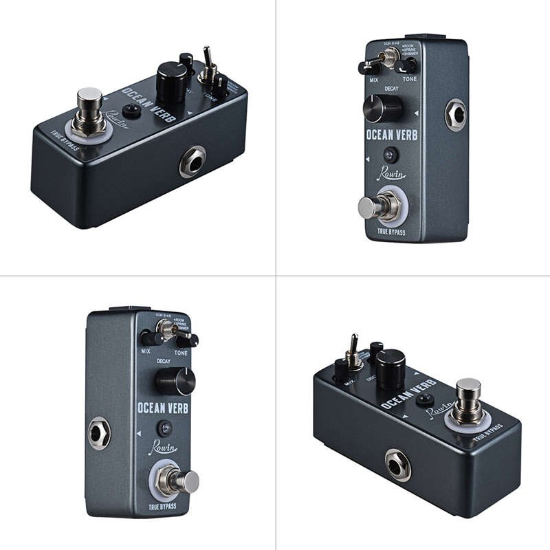 Ocean verb digitale reverb gitaar effectpedaal 3 modi kamer/veer/schittering aluminiumlegering behuizing true bypass