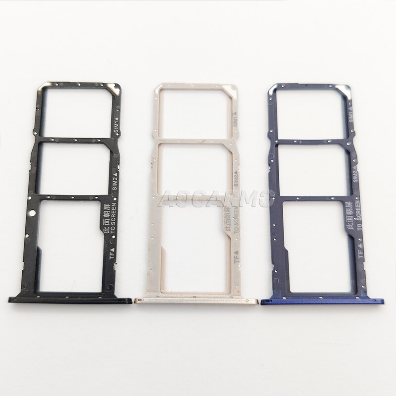 Aocarmo-Soporte de memoria Micro SD, bandeja de tarjeta Sim, ranura para Huawei Honor Play 7 DUA-AL00, pieza de repuesto