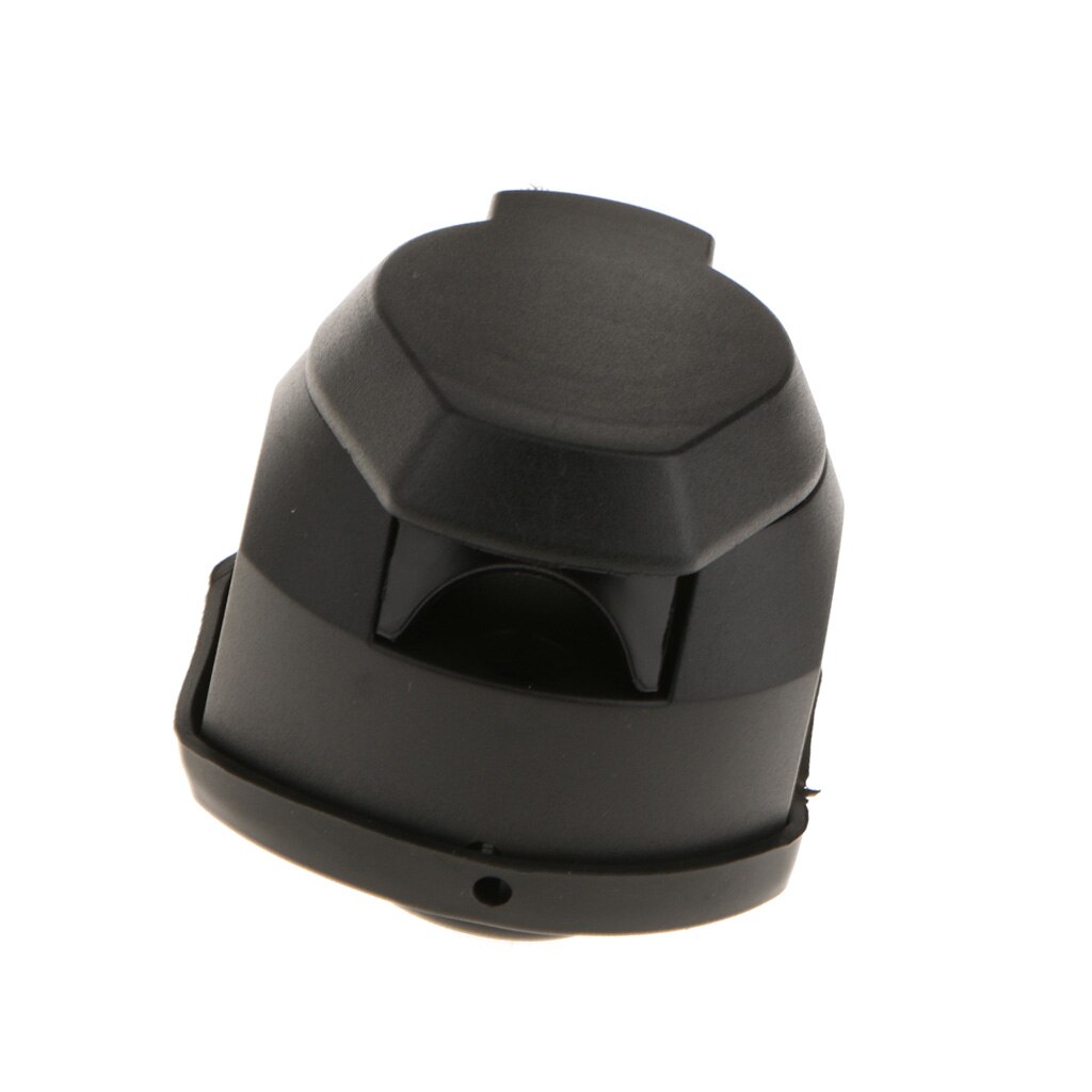 7Pin 12V Trailer Towbar Plug Adapter Connector With Cover Black