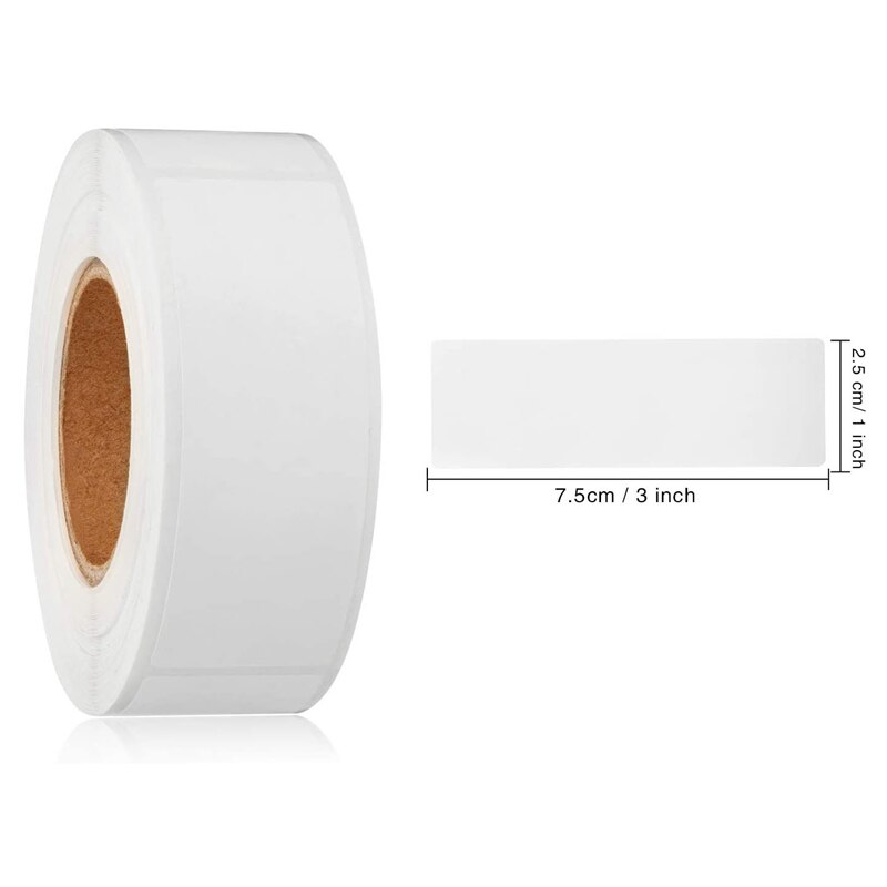 Etichette per congelatore rimovibili 1x3 pollici adesivi per la conservazione degli alimenti etichette per carta per congelatore per frigorifero (bianco bianco)