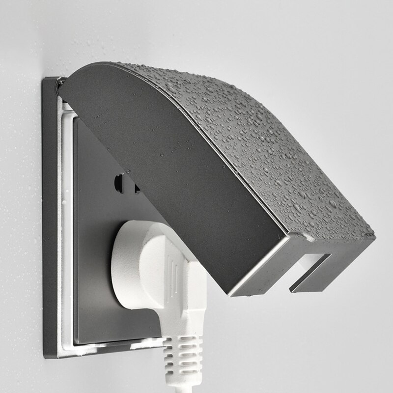 Socket Splash-proof Box Single Outlet Waterproof Cover Outdoor indoor Receptacle Protector Switch Accessories 107X122X45cm WWO66