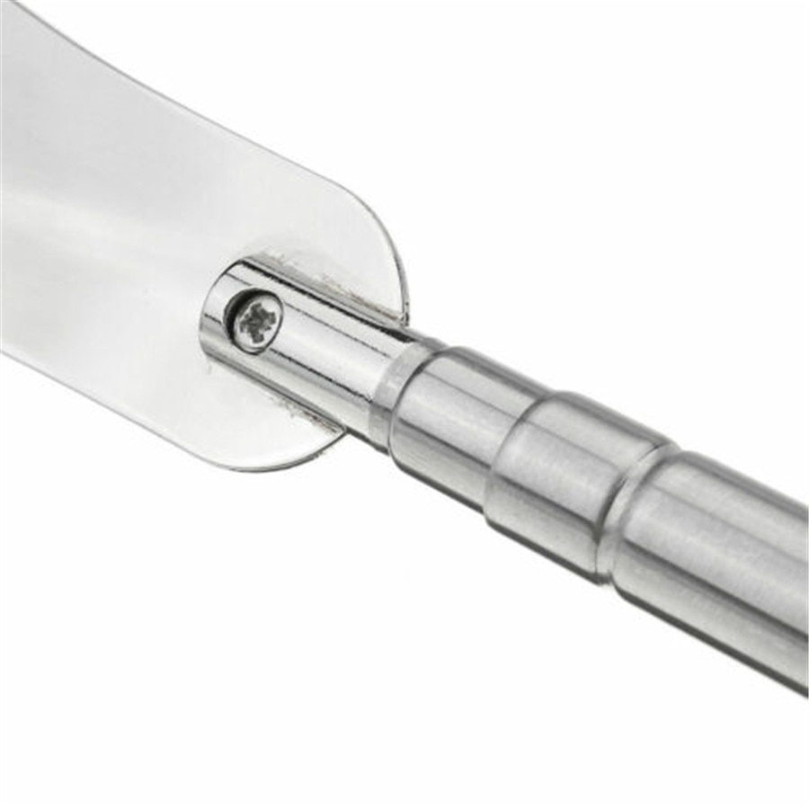 Long Handle Shoe Horn Flexible Silver Stainless Steel Shoe Horn Stick Shoe Lifter Tool Shoe Spoon Tool 30.5-64cm