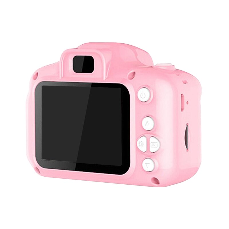 2 Inch HD Sn Chargable Digital Mini Camera Kids Cartoon Cute Camera Toys Outdoor Photography Props for Child Birthday: Pink