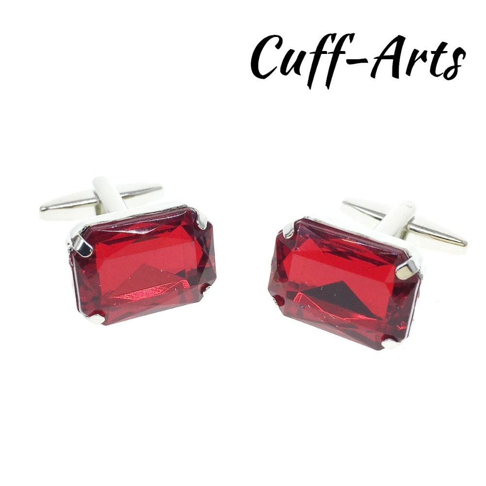 Cuffarts Luxus rot Kristall Acryl Quadrate Manschettenknöpfe Für Herren Shirt Schmuck Geometrische Manschette Verknüpfung Tasten Botões Punho C20143