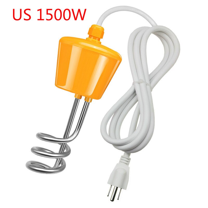 2000/2500/3000W Cartridge Swimming Pool Heater Electric Heating Element Immersion Water Heater Boiler Heating Rod for Inflatable: US 1500W Yellow