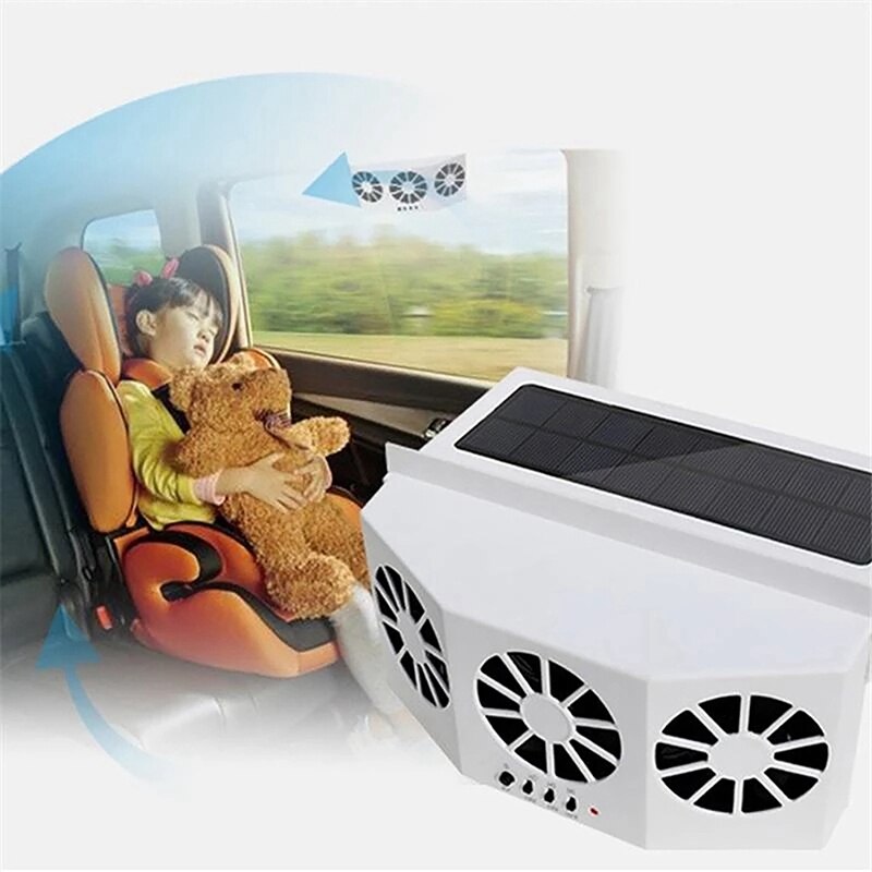 Car Air Vent Solar Exhaust Fan Windshield Ventilation Window System Solar Power for Camper RV Caravan Boats