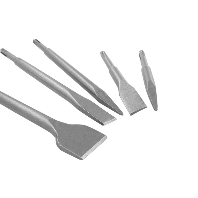 5Pcs Elektrische Hamer Tegel Beitel Wees Breedte Ronde Handvat Beitel Set Klopboormachine Beton Wanden Boren