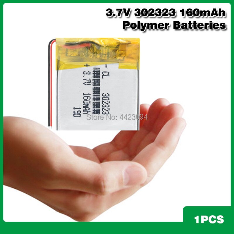 302323 Battery 3.7V 160mAh Rechargeable Li-Polymer Li-ion Batteries For MP3 MP4 DVR GPS Bluetooth earphone AHB302323 032323: 1PCS