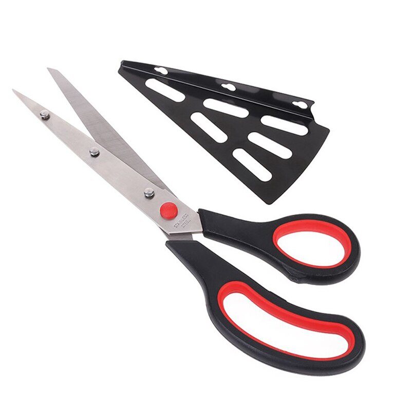 Schaar Spatel Pie Server Cutter Shear Snijmachine Pannenkoek Slice Tool Restaurant Pizza Gebak Keuken: Rood