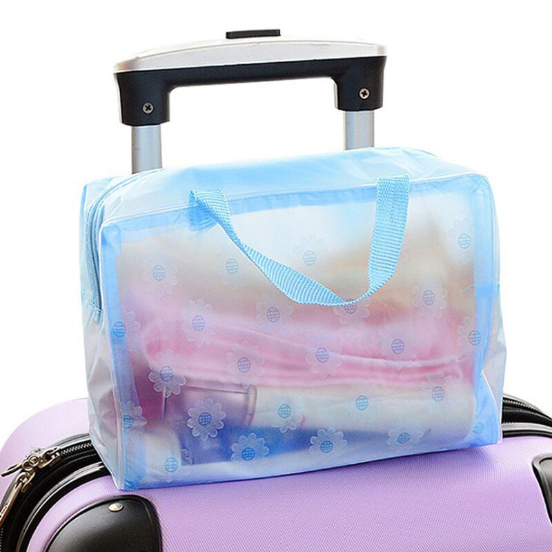 transparent Blumen- PVC machen-hoch Veranstalter Tasche Reise Kosmetik Tote Tasche Organizer Klar Wasserdichte Schlecht Waschen Lagerung Taschen