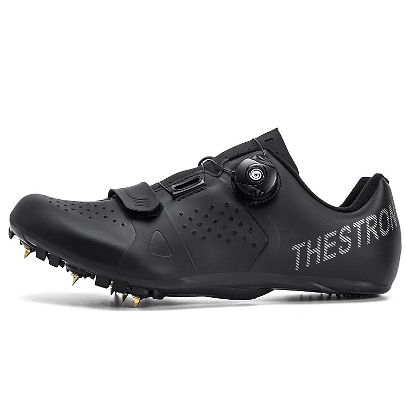 Women&#39;s Men&#39;s Track and Field Shoes Track Spike Running Sprint Shoes Lightweight Soft Comfortable Athletic Shoes: black / 9