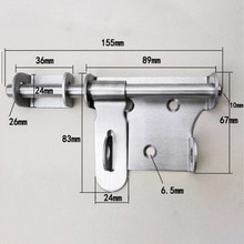 Stainless Steel Security Door Lever Action Latch Slide Bolt Home Anti-theft Lock