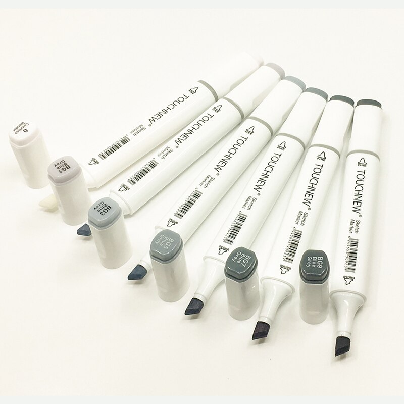 TOUCHNEW 6/12/30 kolory skali szarości markery artystyczne zestaw głowy dwukrotnie pisak robić szkicowania alkoholu tuszu na bazie neutralny szary tona dostaw sztuki