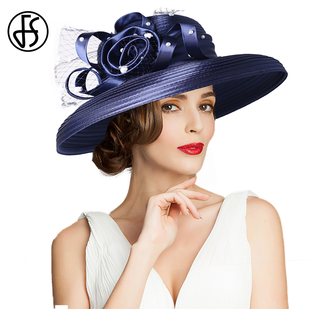 Fs kentucky derby-hattar med brett brätte, marinblå slöja, blommig kyrkhatt för kvinnor, sommartebjudningshatt, fascinatorkeps, feminin hatt