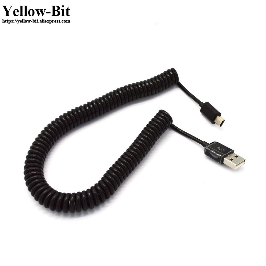Premium 3 M 10Ft Spiraal Spiraal USB A Male naar Mini B 5Pin Male Adapter Kabel Datakabel 3 meter Mini-USB